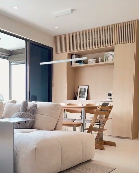 Seamless microcement in a finished home