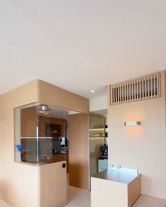 Full-home microcement, kitchen nook